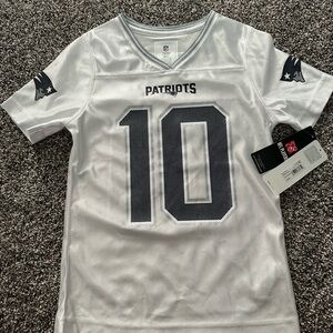 Girls NFL Patriots White Jersey #10 Jones